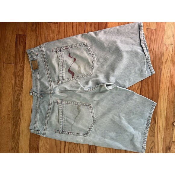 VINTAGE Rocawear Mens 40 Jean Shorts Blue Denim Baggy Urban Hip Hop * - Picture 5 of 7